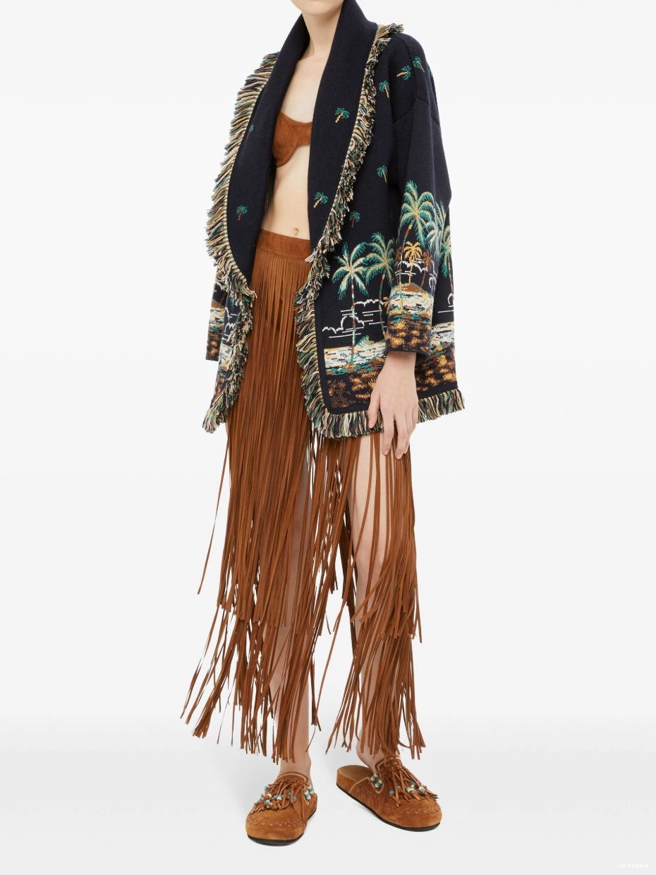 Affordable Women Tale Alanui cardigan A The virgin-wool Hawaiian Of 0413